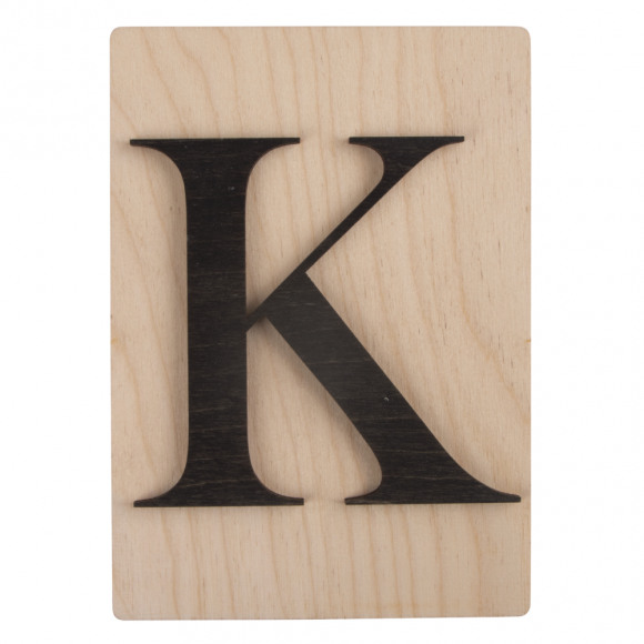 RAYHER Houten Letter K 10,5x14,8cm Scrabble Style