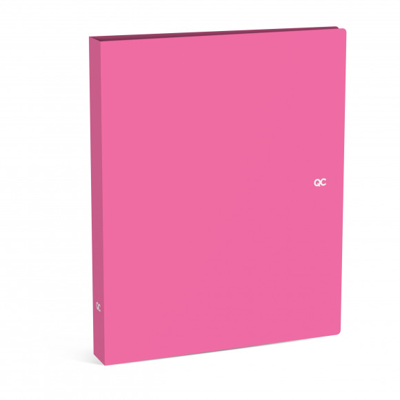 QUATTRO COLORI Farde Neon Pink PP A4 2 Anneaux Dos: 4cm