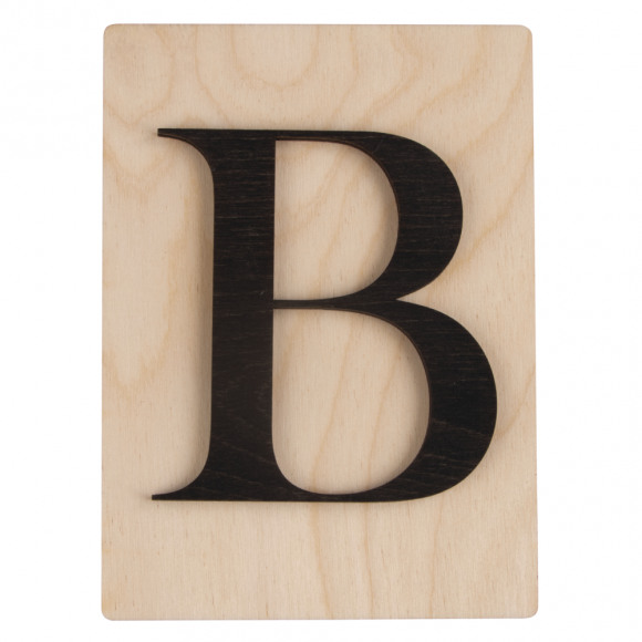 RAYHER  Lettre B En Bois 10,5x14,8cm Style Scrabble