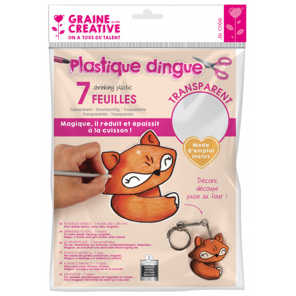 GRAINE CREATIVE Krimpfolie Transparant 26x20cm 7 Vellen