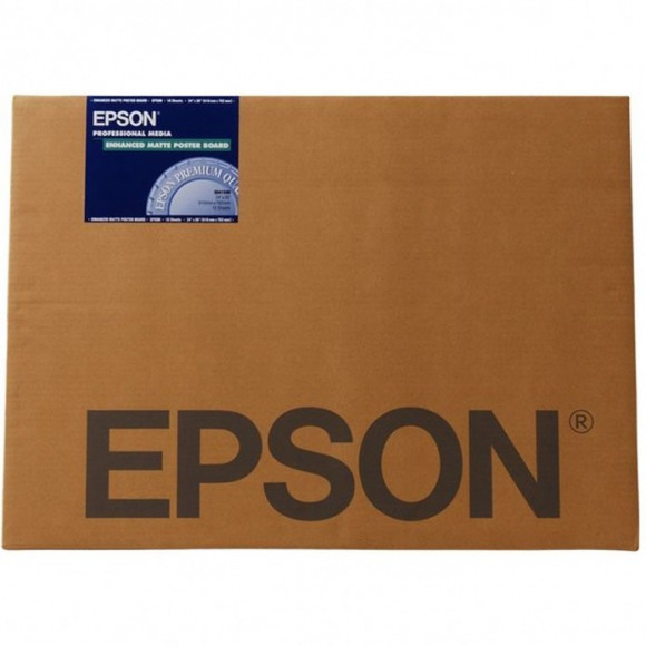 Epson Enhanced Matte Posterboard, DIN A3+, 800g/m², 20 Vel. Type finish: Mat, Dikte printermedia: 1200 µm, Gewicht printermedia: 800 g/m²