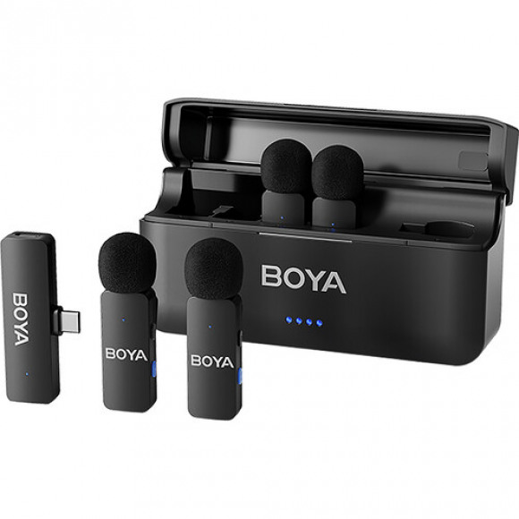 Boya BY-V4U - 2.4GHz Four-channel wireless mic with USB-C plug