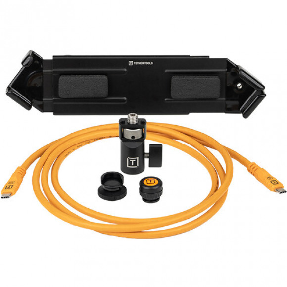 TetherTools TetherPro Optima 10G Mobile Tethering Kit 6&apos; (1.8m) Straight to Straight, High-Visibility Orange