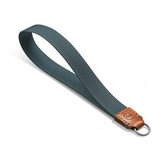 Leica Wrist Strap D-Lux 8 Fabric, Leather Cognac - Petrol - 18571
