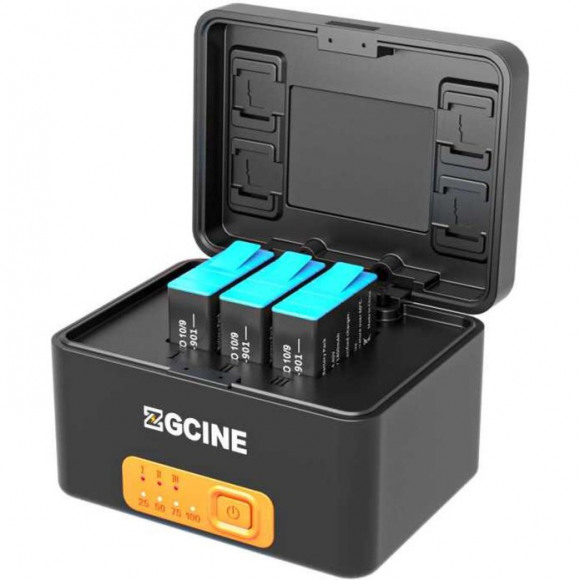 ZGCINE GoPro Battery Charging Case + 3x 901 Battery