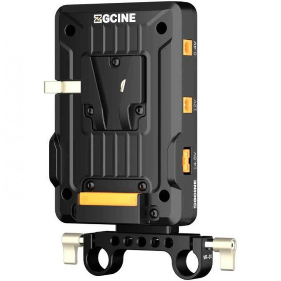 ZGCINE Tiltable V-Mount Plate on 15mm Rod Mount