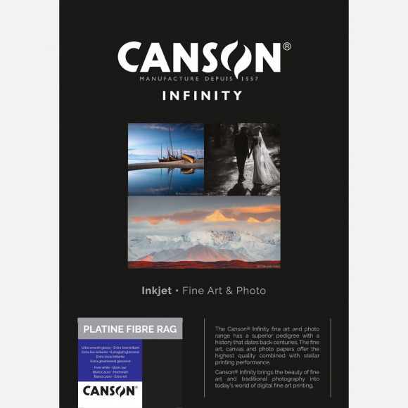 CANSON  PLATINE FIBRE RAG 310g A2 25 vel