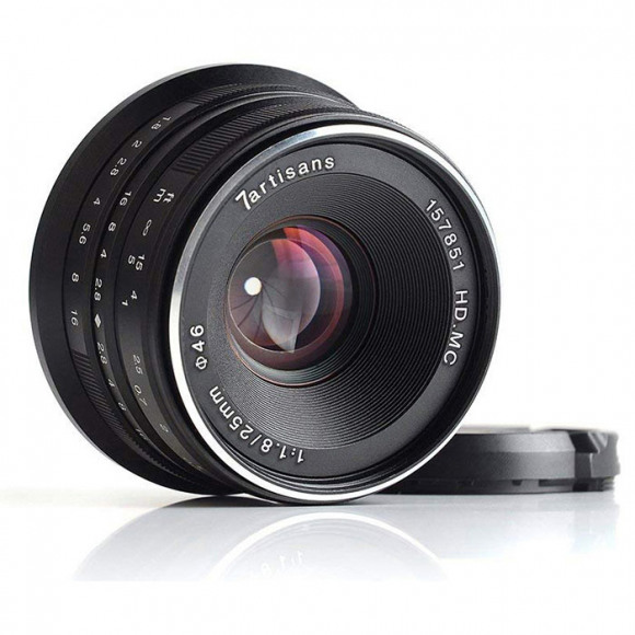 7Artisans - Cameralens - 25mm F1.8 APS-C voor Canon EOS-M, zwart