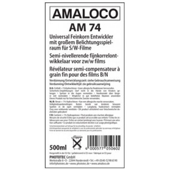 Amaloco AM 74 Fijnkorrelontwikkelaar 500ml