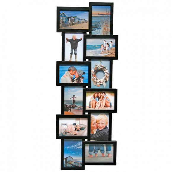 Fotolijst - Henzo - Holiday Gallery - Collagelijst voor 12 foto's - Fotomaat 10x15 cm - Zwart