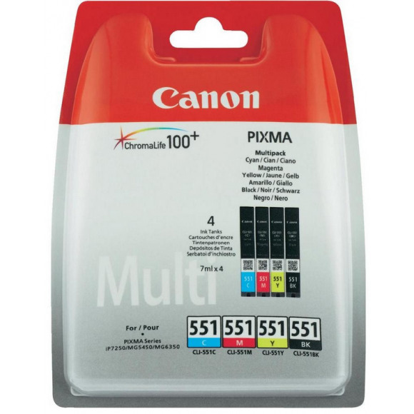 Canon 6509B016 inktcartridge 4 stuk(s) Origineel Zwart, Cyaan, Magenta, Geel
