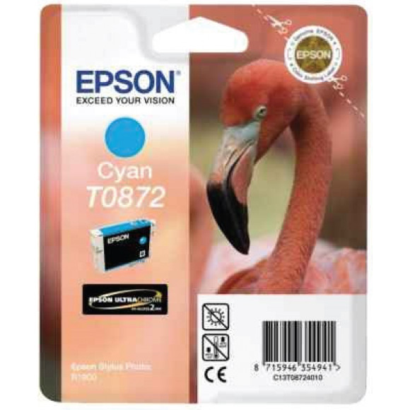 Epson T0872 Flamingo Cyaan Inktcartridge