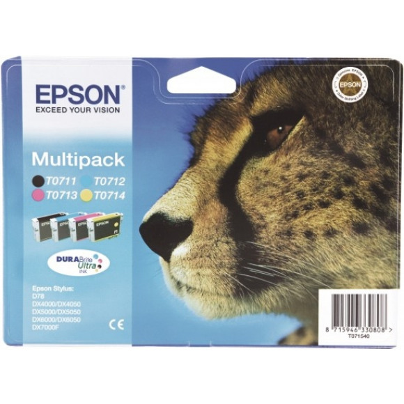 Epson T0715 Multipack Zwart En Kleur Cartridge