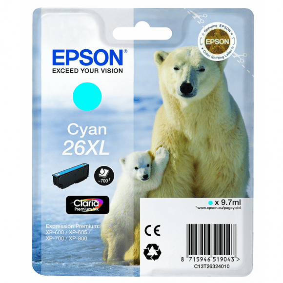 Epson 26xl Cyaan Cartridge