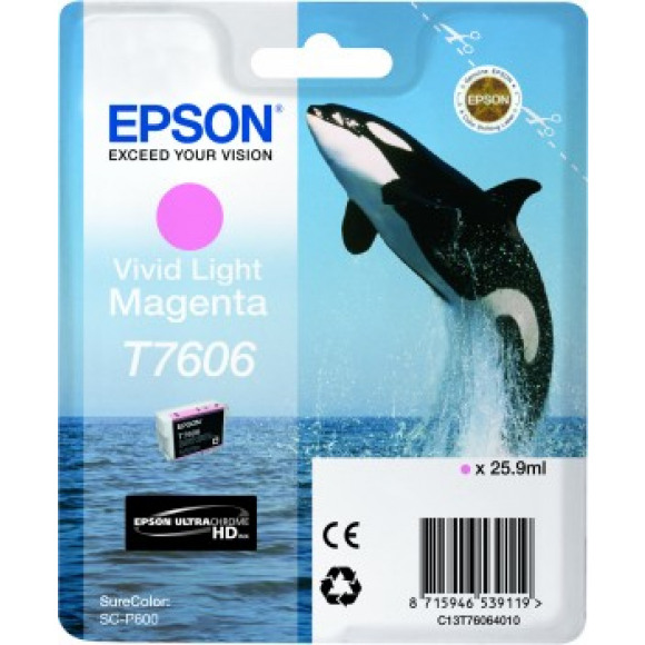 EPSON T7606 inktcartridge Levendig Licht Magenta 25.9ml