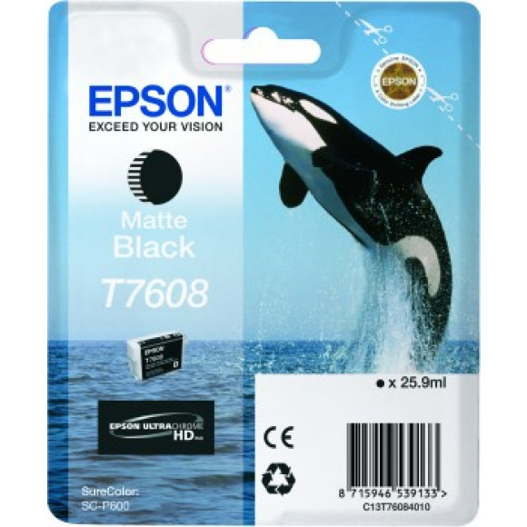 Epson Orb-cartridge T7608 Mat Zwart