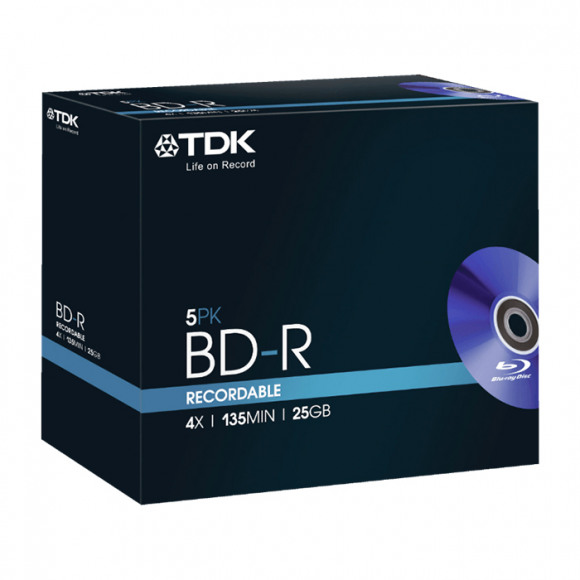 TDK  BD-R 5st BluRay 4x rec. 25Gb