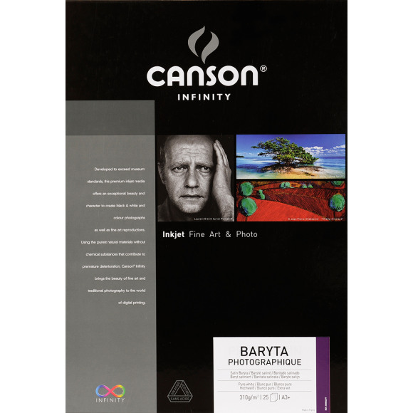 CANSON  BARYTA PHOTOGRAPHIQUE II 310g A3+ 25 vel