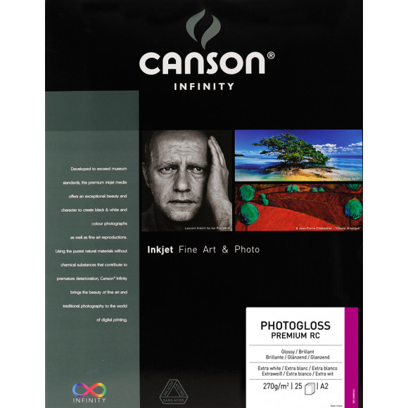 CANSON  PHOTOGLOSS PREMIUM RC 270g A2 25 vel