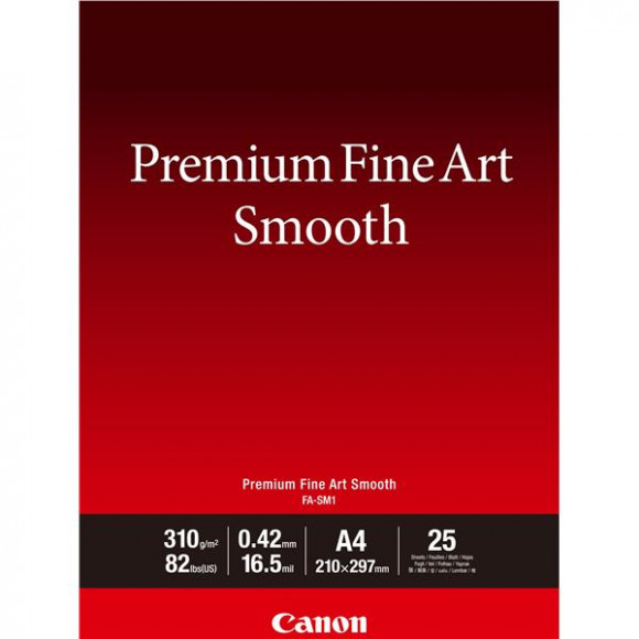 CANON  FA-SM2 A4 25 vel Premium Fine Art Smooth 310g INKJETPAPIER