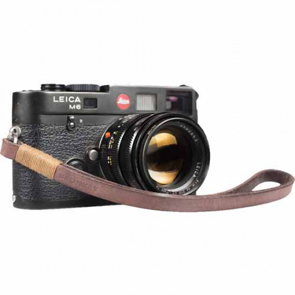 Bronkey Tokyo #205 - Brown & Tanned leather camera wrist strap 23,5cm