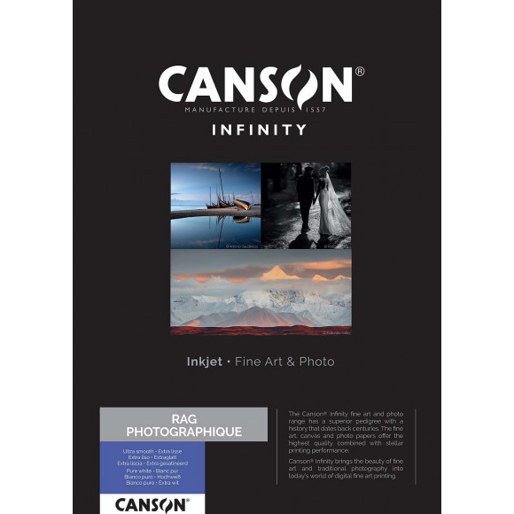 CANSON  RAG PHOTOGRAPHIQUE 210g A3+ 25 vel