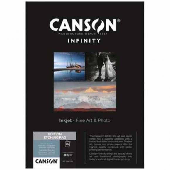 CANSON  EDITION ETCHING RAG Smooth - Pure White 310g 127x178mm 25vel