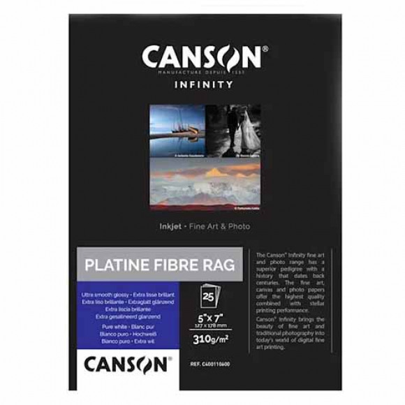 CANSON  PLATINE FIBRE RAG 310g 13x18mm 25 vel