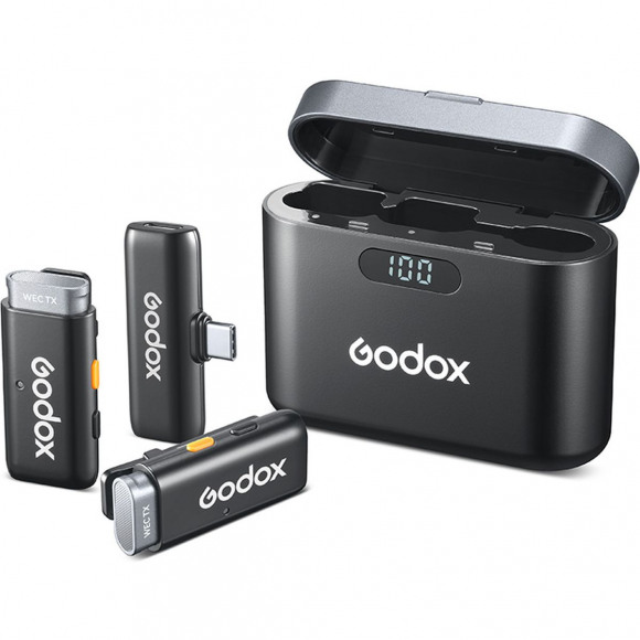 Godox WES USB C 2x Transmitter Receiver Charger Kit