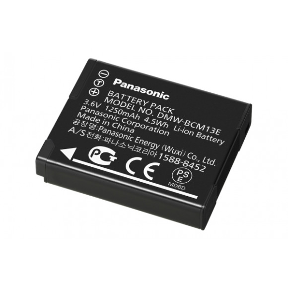 Panasonic DMW-BCM13E. Energie-opslagtechnologie accu/batterij: Lithium-Ion (Li-Ion), Capaciteit van de accu/batterij: 1250 mAh, Bedoeld voor: Camera. Breedte: 34 mm, Diepte: 41,4 m