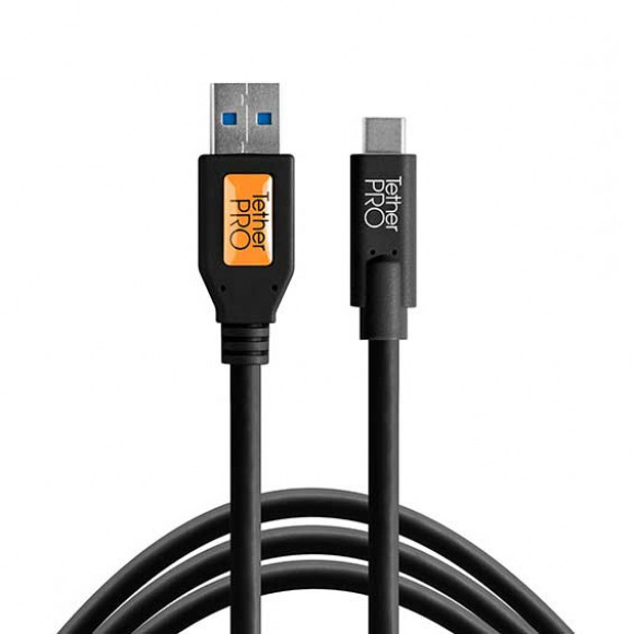 Tether Tools TetherPro USB 3.0 naar USB-C 4.6m kabel Zwart