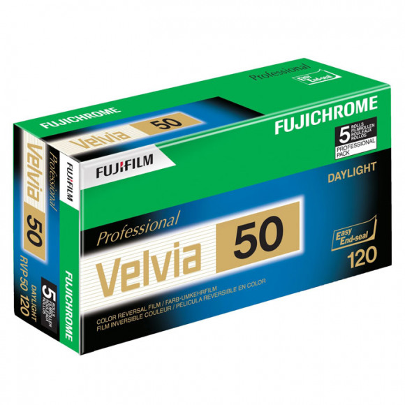 Fujifilm Velvia 50 5-pak 120 New