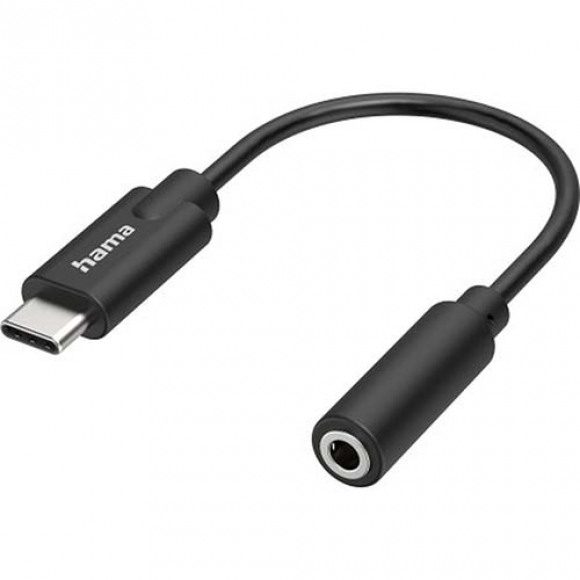 Hama Audio-adapter USB-C-stekker - 3,5-mm-jack-aansluiting Stereo