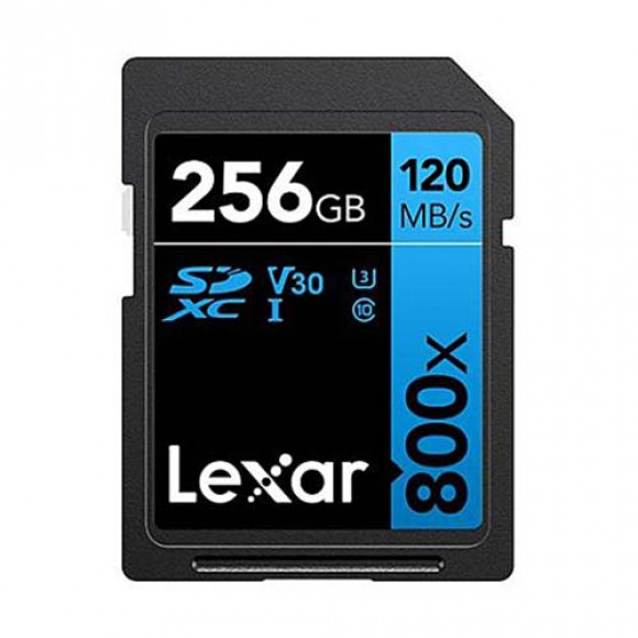 Lexar 256GB SDXC 800x PRO Blue Series UHS-I V30 150Mbs
