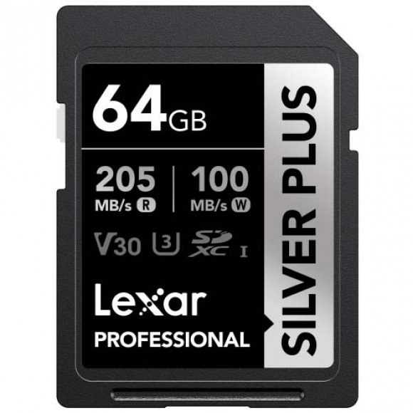 Lexar SD Silver Plus UHS-1 64GB V30