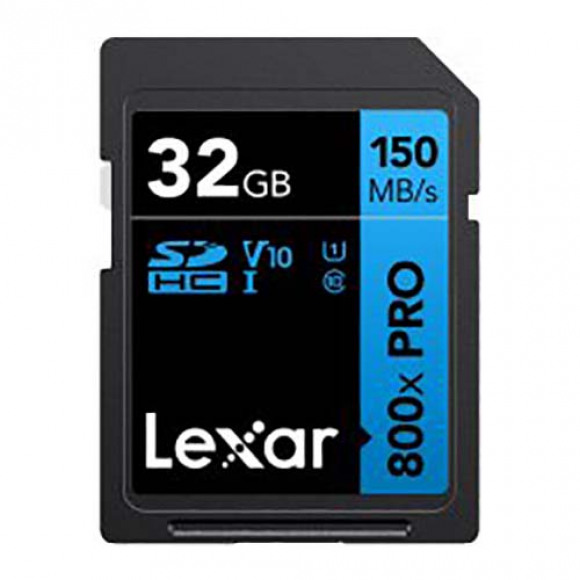 Lexar 32GB SDHC 800x PRO Blue Series UHS-I V10 150Mbs