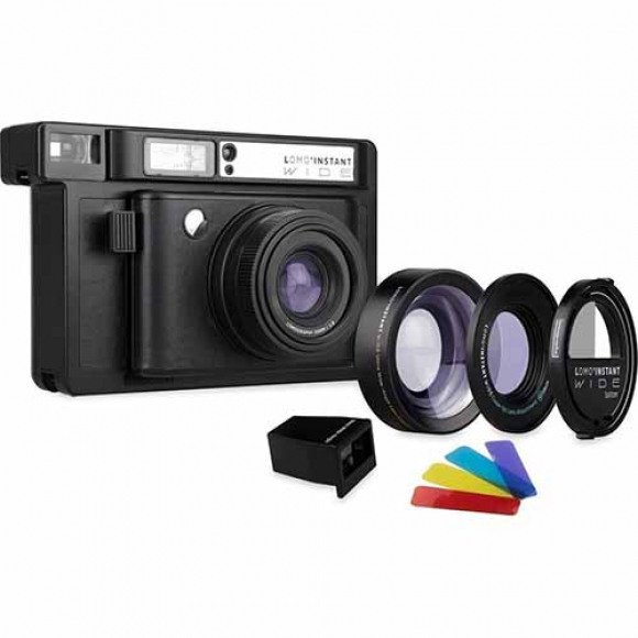 LOMOGRAPHY  Lomo'Instant Wide Camera and Lenses Zwart