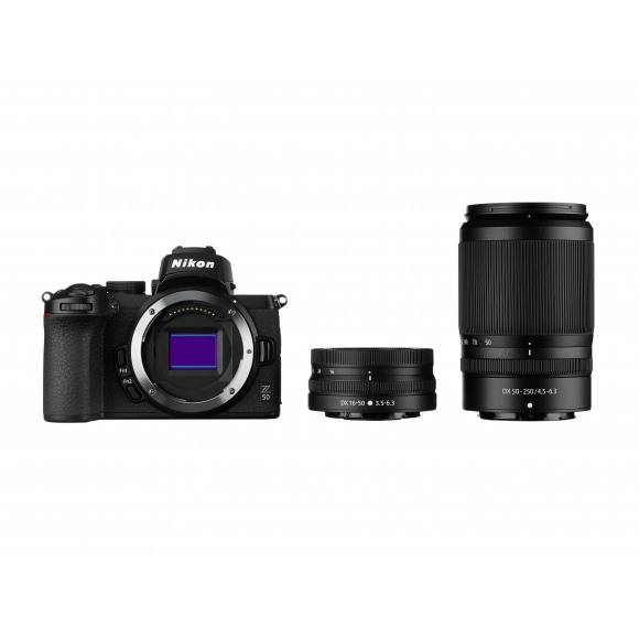 Nikon Z50 body zwart + 16-50mm + 50-250mm dubbelzoomkit