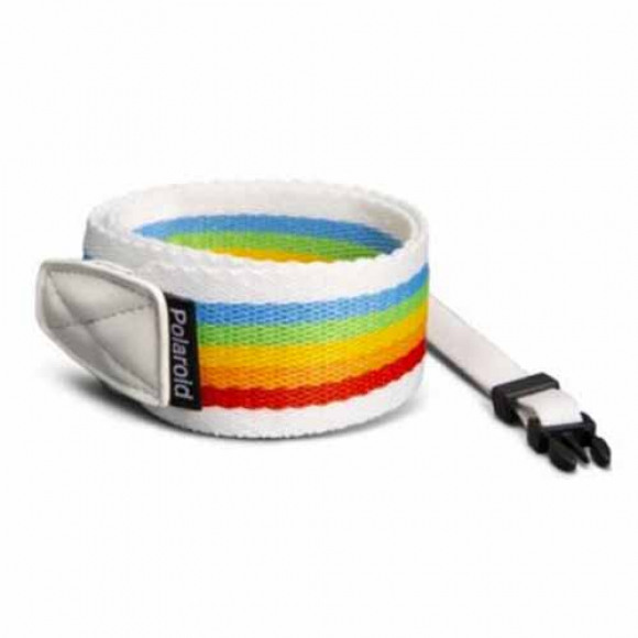 Polaroid Camera strap flat – rainbow grey