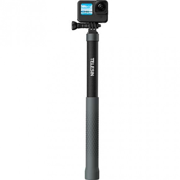 TELESIN Carbon Fiber Selfie Stick 120cm geschikt voor GoPro / Insta360 en Action Cameras