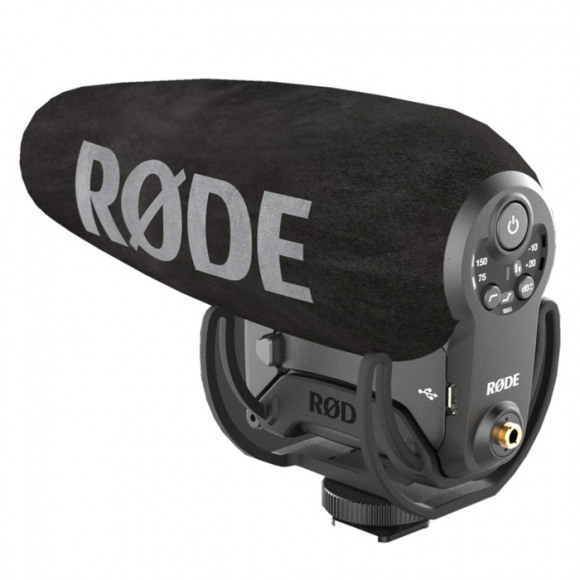 RODE Microphones Videomic Pro+ Dasspeld Cameramicrofoon Zendmethode:Digitaal Flitsschoenmontage, Incl. windkap, Incl. kabel