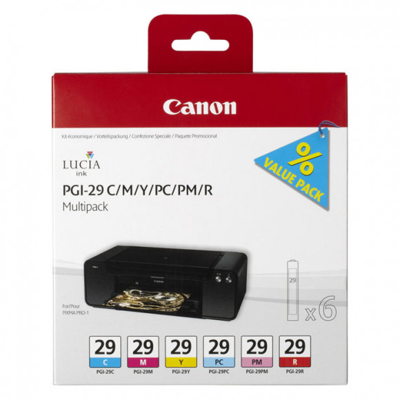 Canon inktcartridge PGI-29, 724 pagina&apos;s, OEM 4873B005, 6 kleuren