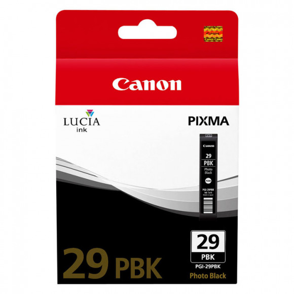 Canon inktcartridge PGI-29PBK, 1.300 pagina&apos;s, OEM 4869B001, foto zwart