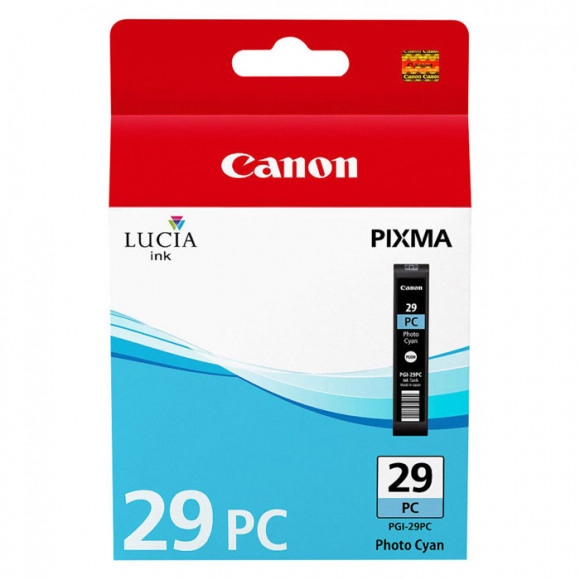Canon inktcartridge PGI-29PC, 400 pagina&apos;s, OEM 4876B001, licht cyaan