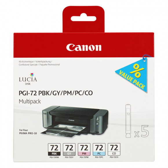 Canon Inktcartridge Pgi-72, 5 Kleuren, 14 Ml - Oem: 6403b007