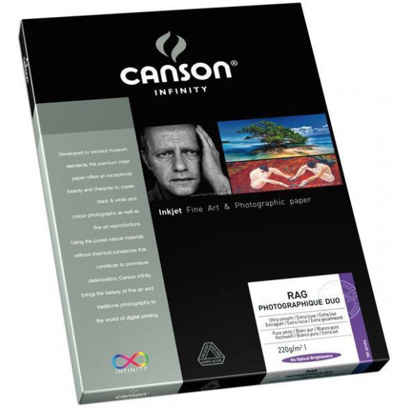 CANSON  RAG PHOTOGRAPHIQUE DUO 220g A4 25 vel