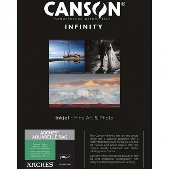 CANSON  Arches Aquarelle Rag A3+ 25 vel 310g