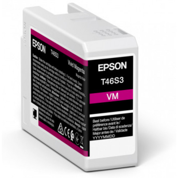 Epson UltraChrome Pro T46S3 - 25 ml - levendig magenta - origineel - inkttank - voor SureColor P706, SC-P700