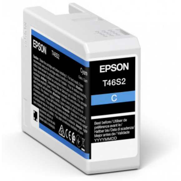 Epson T46S2 - 25 ml - cyaan - origineel - inktcartridge - voor SureColor P706, SC-P700