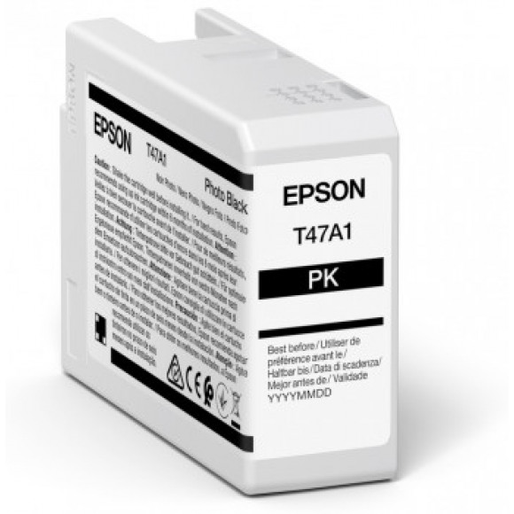 Epson UltraChrome Pro T47A1 - 50 ml - zwart - origineel - inkttank - voor SureColor SC-P900